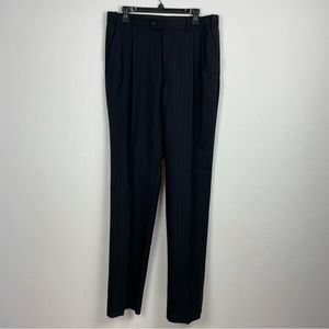 Nwt Wall Street 36x38 Black Pinstripe Dress Pants Formal Suit Business Casual